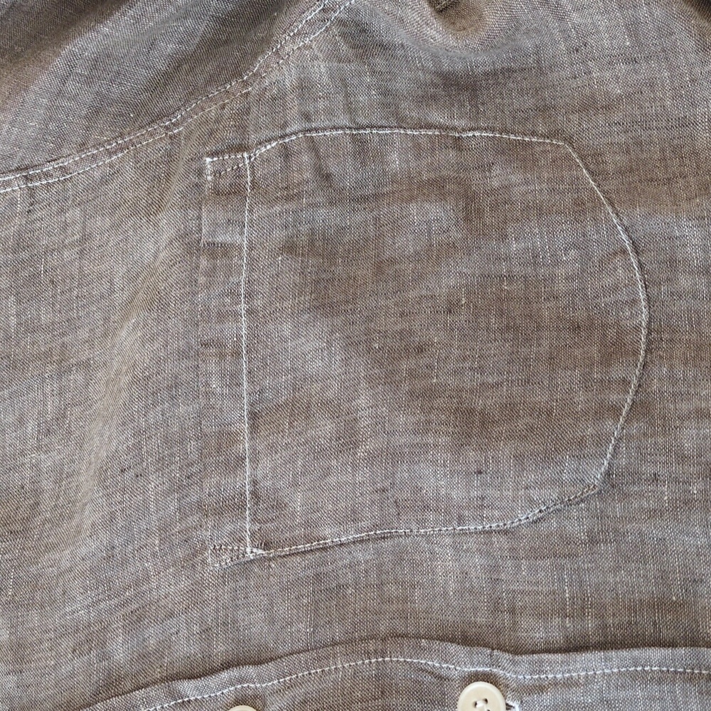 CP Shades tunic button up Shirt pocket semi sheer Coastal… - Picture 8 of 12